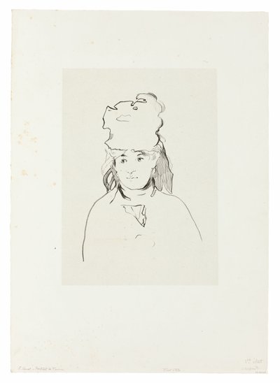 Berthe Morisot en silhouette - Édouard Manet