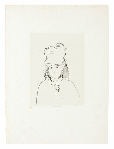 Berthe Morisot en silhouette - Édouard Manet