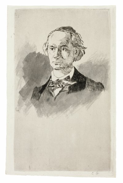 Charles Baudelaire, visage plein III - Édouard Manet