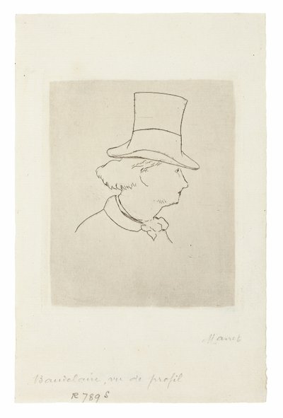 Charles Baudelaire, de profil II - Édouard Manet