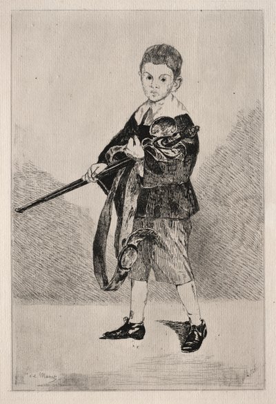 Enfant avec épée, tourné vers la gauche - Édouard Manet