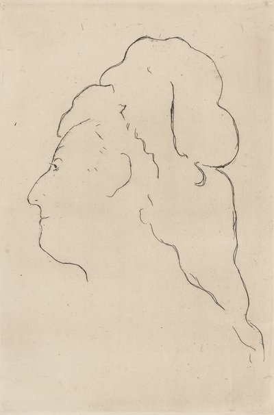 Eva Gonzales, profil tourné vers la gauche, 1870 - Édouard Manet