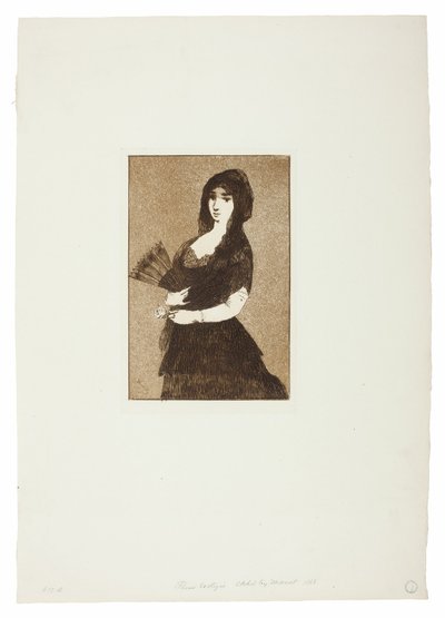 Fleur exotique (Femme en mantille) - Édouard Manet