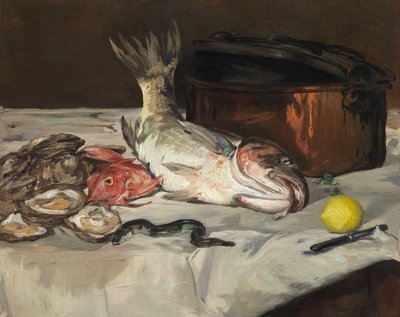 Nature morte de poissons - Édouard Manet