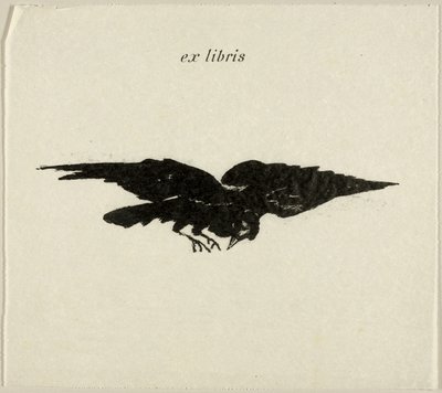Corbeau volant : ex libris, du Corbeau (Le Corbeau) - Édouard Manet