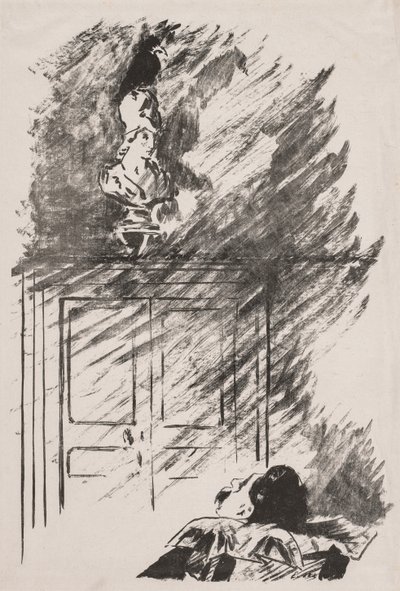 Illustration pour Le Corbeau par Edgar Allan Poe - Édouard Manet