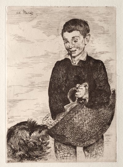 Le gamin au chien, avec le cabas - Édouard Manet