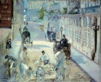 Les paveurs Rue Mosnier - Édouard Manet
