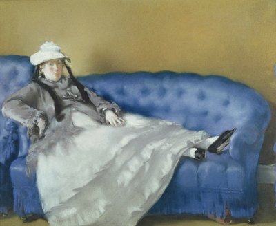 Madame Manet sur un canapé bleu, 1874 - Édouard Manet