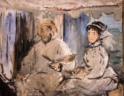 Monet dans son atelier - Edouard Manet