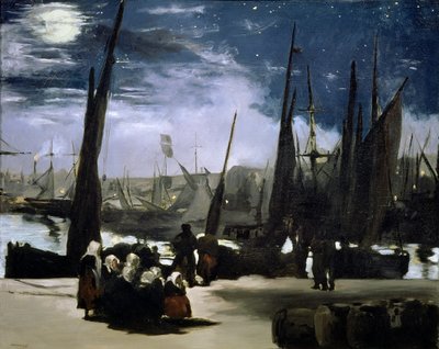 Clair de lune sur le port de Boulogne, 1868 - Édouard Manet