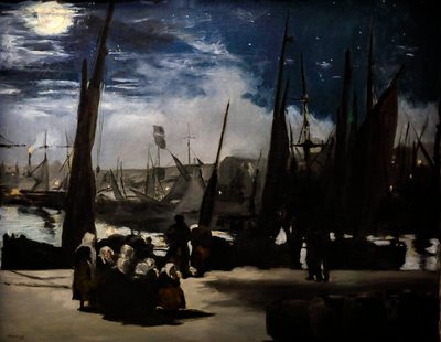 Clair de lune sur le port de Boulogne - Édouard Manet