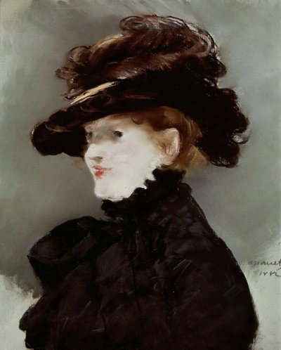 Méry Laurent avec un chapeau noir, 1882 - Édouard Manet