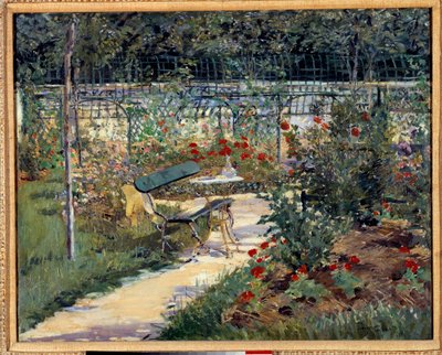 Mon jardin, le banc - Édouard Manet