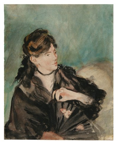 Portrait de Berthe Morisot avec un éventail - Édouard Manet