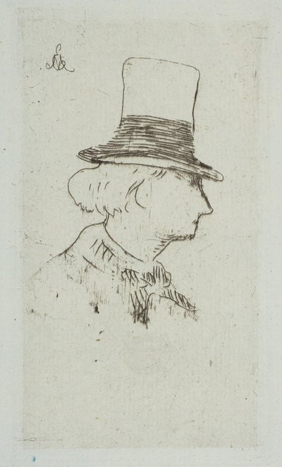 Portrait de Charles Baudelaire de profil, 1862-67 - Édouard Manet