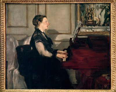 Portrait de Madame Manet au piano - Édouard Manet
