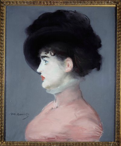 Portrait de la Viennoise ou Irma Brunner portant un chapeau noir - Édouard Manet