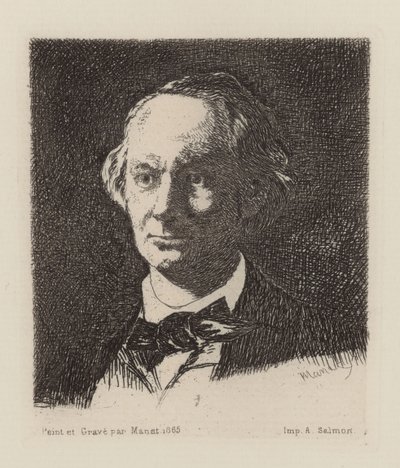 Portrait du poète Charles Baudelaire 1821-1867 - Édouard Manet