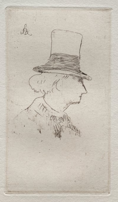 Portrait de profil de Charles Baudelaire - Édouard Manet