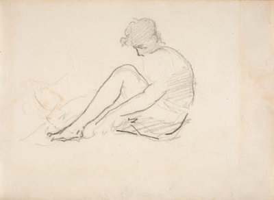 Femme assise (Une esquisse légère d