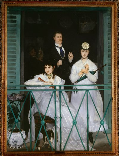 Le Balcon (portraits de Berthe Morisot, Fanny Claus, Antoine Guillemet et Léon Leenhoff) - huile sur toile - Édouard Manet