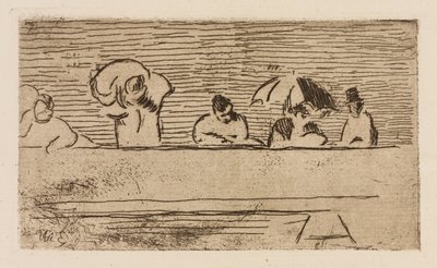 Le parapet du pont, planche 5 du Fleuve - Édouard Manet
