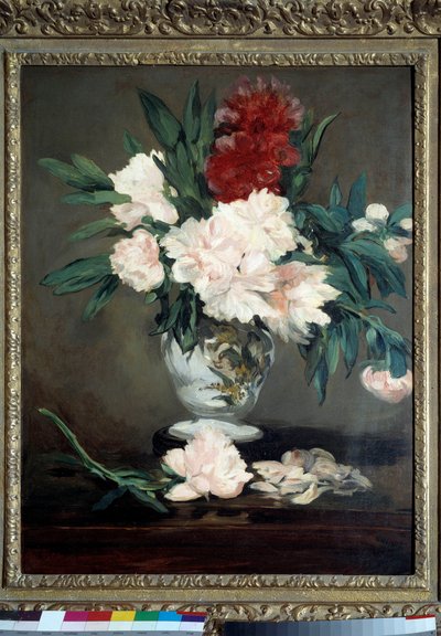 Vase de pivoines sur un piédestal Peinture d
