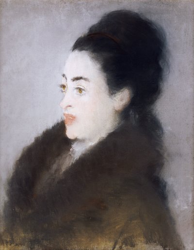 Femme en Manteau de Fourrure de Profil, 1879 - Édouard Manet