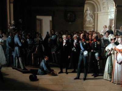 Tsar Alexandre I (1777-1825) visitant l