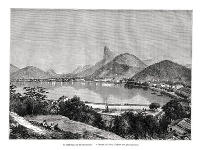Une banlieue de Rio de Janeiro, Brésil, 19ème siècle - Edouard Riou