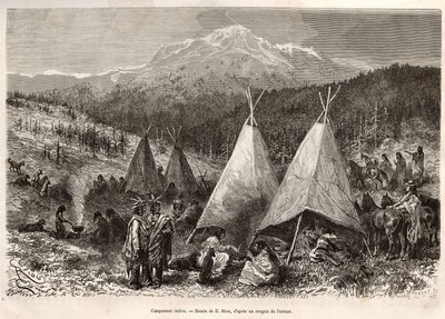 Un camp indien, dans le territoire de l