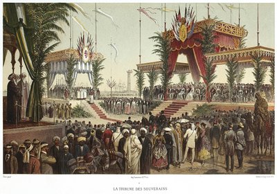 Canal de Suez. La Tribune des Souverains, 1869 - Edouard Riou