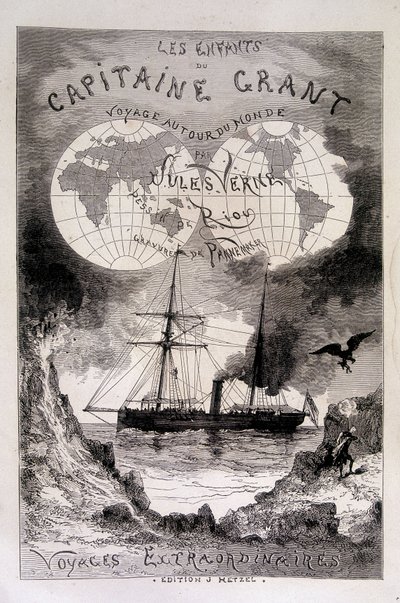 Frontispice « Les Enfants du capitaine Grant » par Jules Verne - Edouard Riou