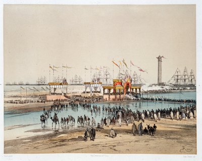Inauguration du canal de Suez à Port-Saïd - dans « À travers l
