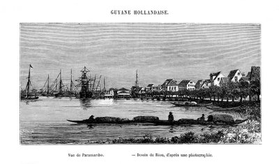 Paramaribo, République du Suriname, XIXe siècle - Edouard Riou