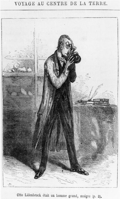 Professeur Otto Lidenbrock, illustration de 