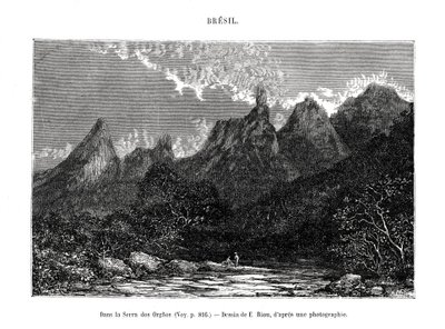 Serra dos Órgãos, Brésil, 19ème siècle - Edouard Riou