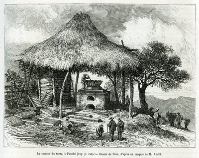 Le four à sucre, à Panche (Colombie). Gravure pour illustrer l