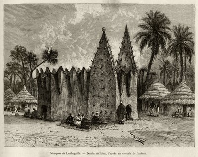 La mosquée de Lokhognile (Golfe de Guinée). Gravure pour illustrer l
