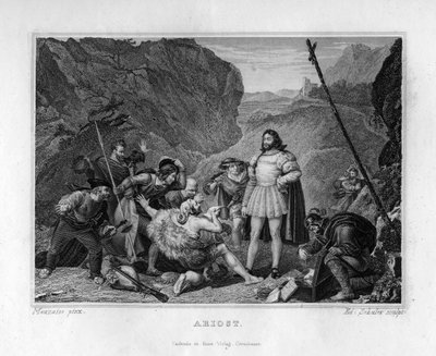 Arioste, respecté par les brigands, vers 1833 - Edouard Schuler