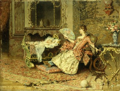 Surveiller le bébé - Edouard Toudouze