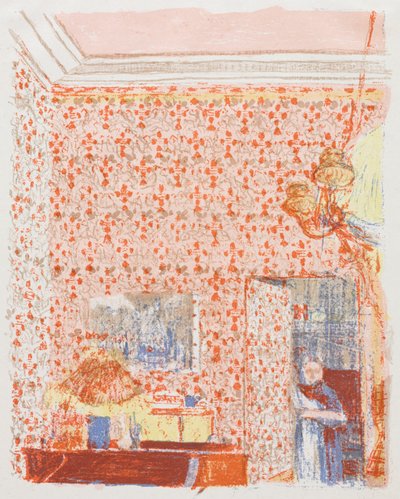 Intérieur avec papier peint rose I - Edouard Vuillard