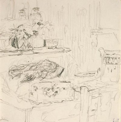 Intérieur avec table carrée - Edouard Vuillard