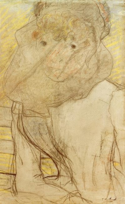 Jeune femme à la violette - Edouard Vuillard
