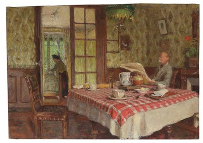 La lecture dans la salle à manger, Vaucresson, 1924 - Edouard Vuillard