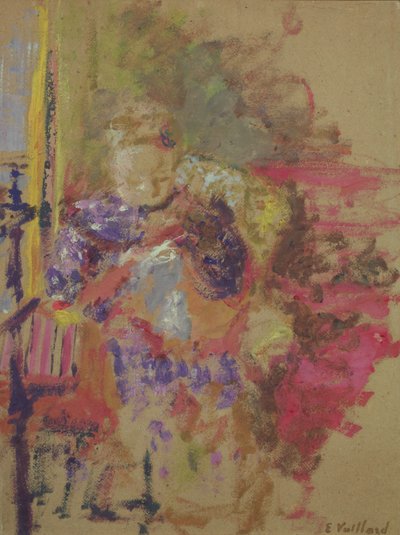 Madame Vuillard cousant, vers 1905 - Edouard Vuillard