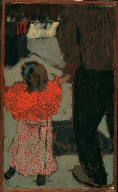 Fille avec une écharpe rouge - Edouard Vuillard