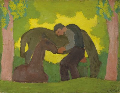 Homme avec Deux Chevaux, 1890 - Edouard Vuillard