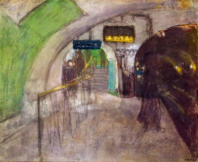 Station de métro Vue des quais dans le métro, 20e siècle - Edouard Vuillard